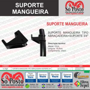 SUPORTE MANGUEIRA TIPO ABRAÇADEIRA P/MANGUEIRA DE BOMBAS - DIVERSOS