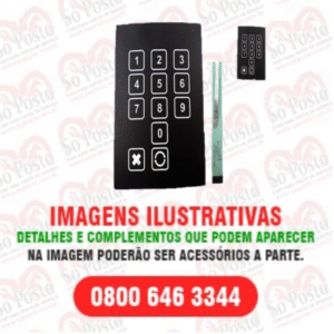 TECLADO P/BBA WAYNE HELIX 2 PARTES (ADESIVO C/NUM E ADESIVO DE BOTOES C/MEMBRANA)