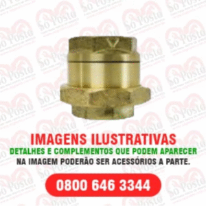 UNIAO CHECK VALV DUPLA UNIÃO C/VEDAÇÃO SIMPLES LATÃO/BRONZE DE 2" S/MOLA