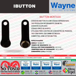 IBUTTON MONTADO(TAG OU CHAVEIRINO) IDENTIFICADOR