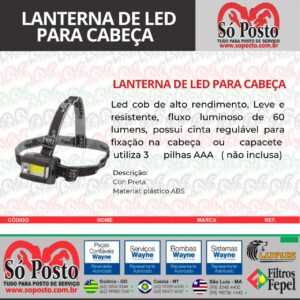 LANTERNA DE LED PARA CABEÇA