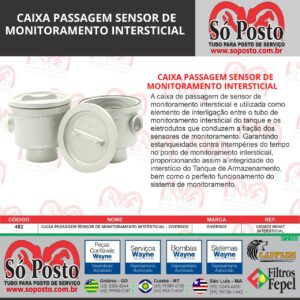 CAIXA PASSAGEM SENSOR DE MONITORAMENTO INTERSTICIAL - DIVERSOS