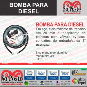 KIT DE ABASTECIMENTO (BOMBA TRANSF) BATERIA 12V S/MEDIDOR P/DIESEL 40LPM+MANG BICO MANUAL