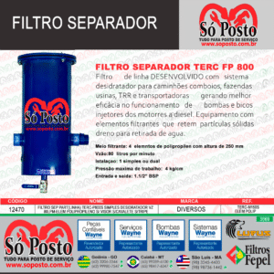 FILTRO SEPARADOR MOD: TERC - FP 800