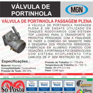 VALVUVA PORTINHOLA PASSAGEM PLENA (MGN)