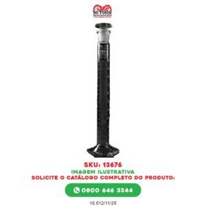 PROVETA GRADUADA VIDRO 100ML GRADUADA C/BASE E TAMPA DE VIDRO ESMERILHADA CONF PORT INMETRO 528/2014