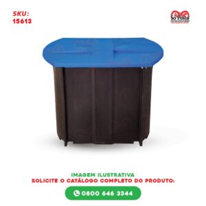 CAIXA SEPARADORA AGUA E OLEO COMPACTA 1500 LPH RETANGULAR FAB EM POL DE ALTA DENSIDADE PRETA - TECNOPURO