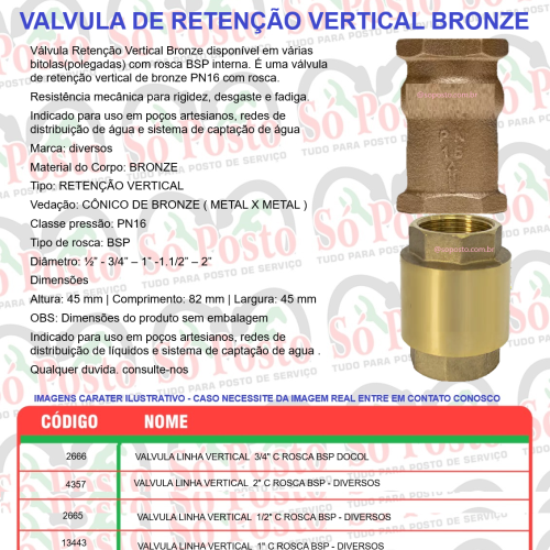 VALVULA LINHA VERT 2665 E 2666